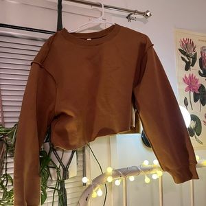 Cropped Orange Sweatshirt